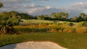 Photo of a sand dune on the golf course.